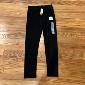 cozy lined black leggings size (10-12)